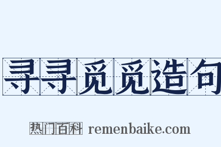 寻寻觅觅造句是什么意思的图片